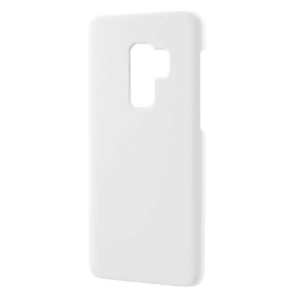 Til Samsung Galaxy S9 Plus Gummibelagt hård plastik taske - Hvid White