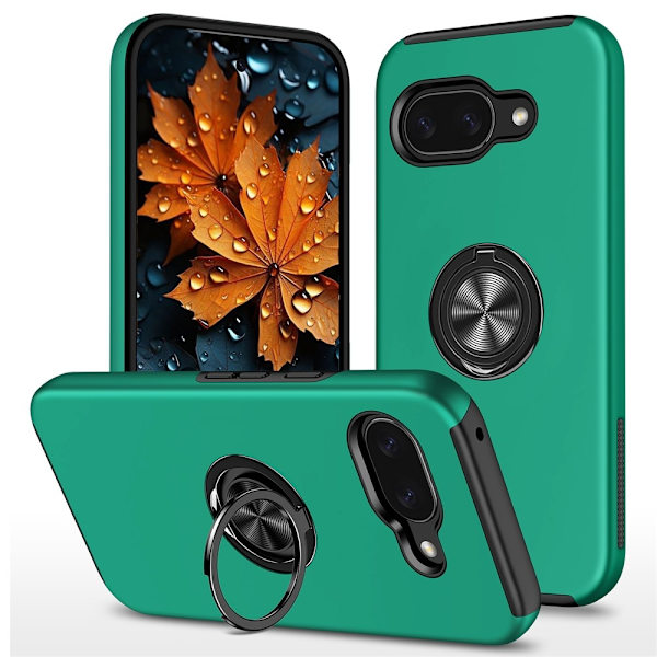 Til Pixel 10a Deksel Hybriddeksel med Finger Ring Green