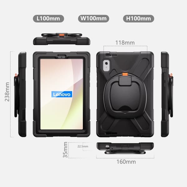 Lenovo Tab M9 TB-310FU (2023) Heavy Duty Armor-deksel Black