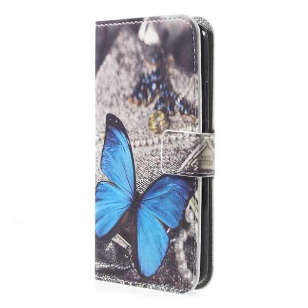 Motorola Moto E4 Plånboksfodral  - Blue Butterfly Blå