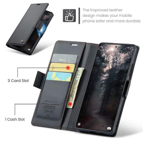 CASEME Plånboksfodral Xiaomi 14 - Lila Svart