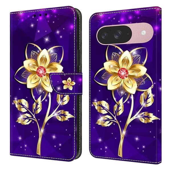 För Google Pixel 10 Pro / 10 / 9 Pro / 9 Plånboksfodral Mönstertryckt PU-läder Flip Stativ Mobilfodral multifärg