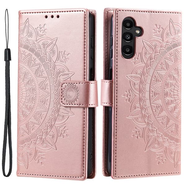 För Samsung Galaxy A17 / A26 Stativfodral Totem Plånboksfodral Rosa guld