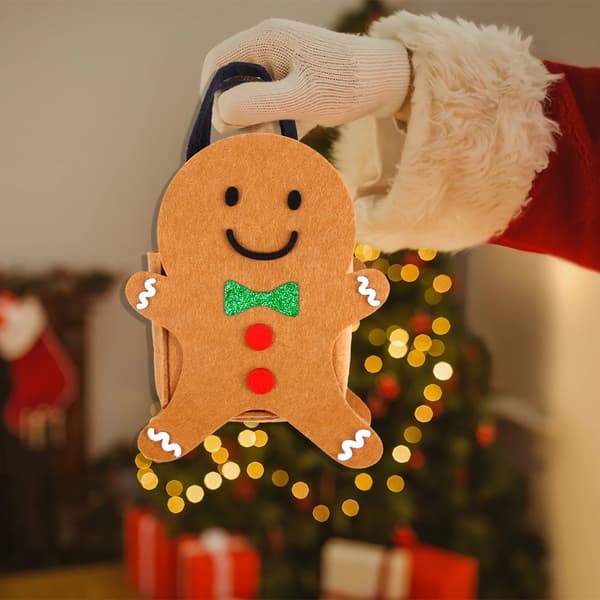 Christmas Jul Godis Kakor Väska Julklapp Present - Pepparkaka Brun