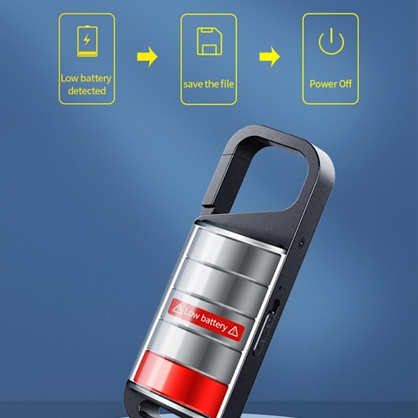 32GB brusreducering Digital Audio Voice Recorder MP3-spelare Diktafon med trådhörlurar Svart