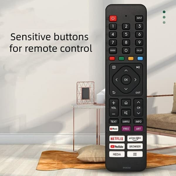 Fjernkontroll erstatning EN3C52 For Hisense TV Black