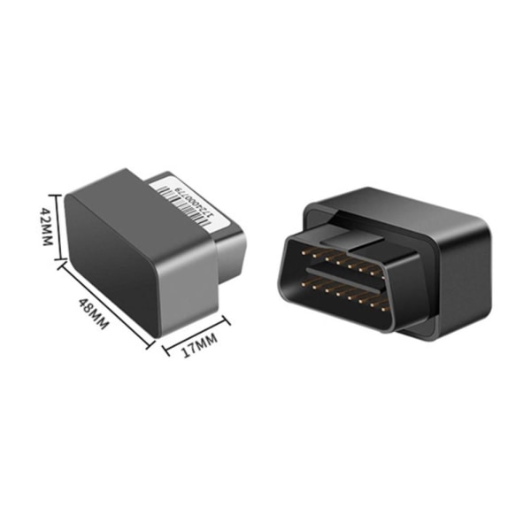 GPS Tracker OBD Plug and Play 4G Locator Anti-Loss Device Svart
