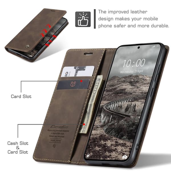 CASEME Til Xiaomi 17T Lommebokdeksel Brown