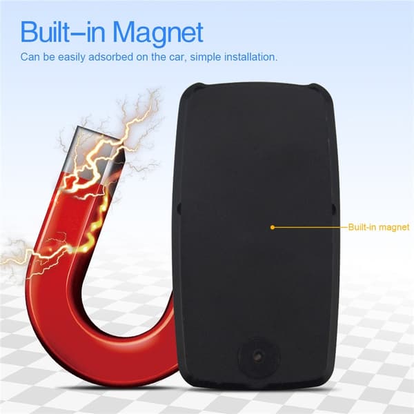 TKSTAR GPS-tracker Magnet realtidspositionering vagnparksstyrning larmfunktioner Svart