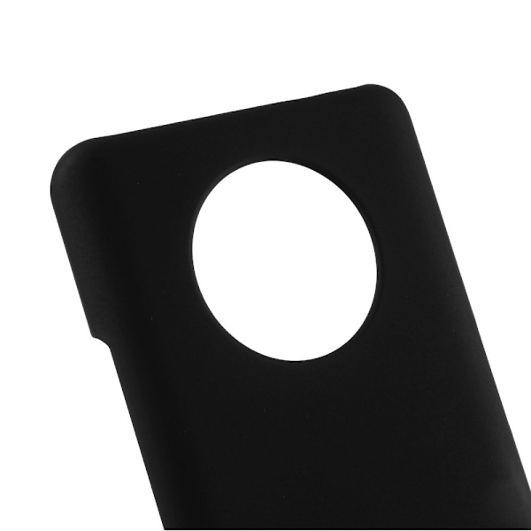 OnePlus 7T Cover Plastskall Gummiert - Sort Black