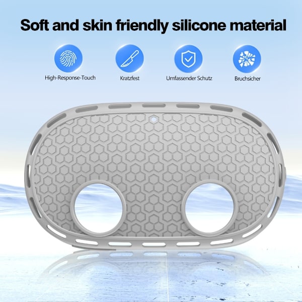 För Meta Quest 3S Skyddsfodral VR Headset Silikonskydd - Grå grå