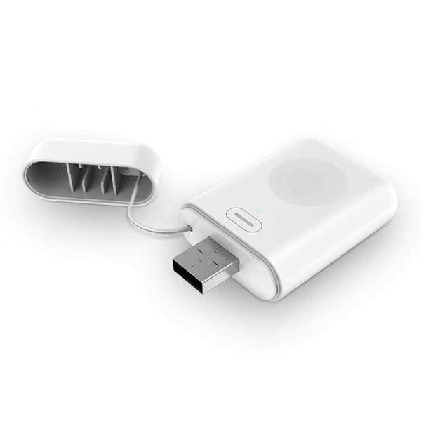 Qi trådløs strømbank til Apple Watch - serien 7/6/5/4/3/2/1 White