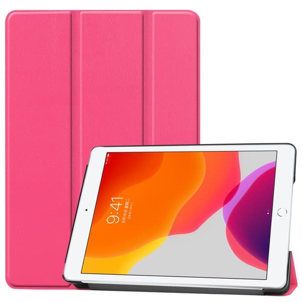 Apple iPad 10.2 2021/2020/2019 Trifoldbart Slim Fit Deksel - Rosa Pink