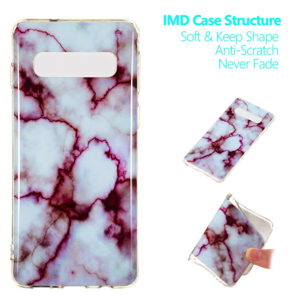 Marble Pattern IMD TPU Soft Back Case for Samsung Galaxy S10 - Style F Multicolor