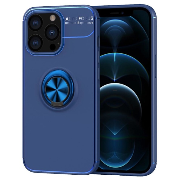 Till iPhone 13 Pro Max Hybrid skal med Finger Ring - Blå Blå
