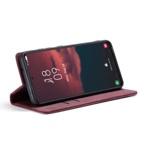 CASEME Retro Pung Taske til Samsung Galaxy S23+ - Vinrød Wine red