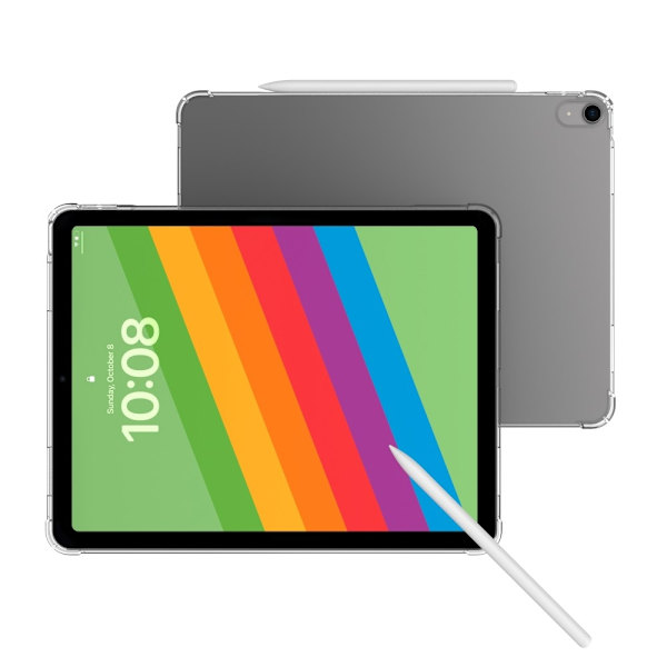 Til iPad Air 11 (2024) Tablet Etui Fire Drop Beskyttelse TPU Bagside Cover Transparent
