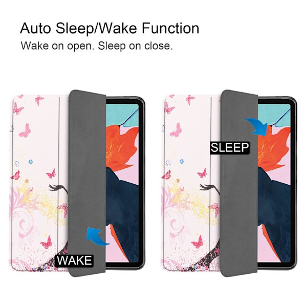 Apple iPad Air (2020) (2022) Slim fit tri-fold fodral - Beautiful Girl Multicolor