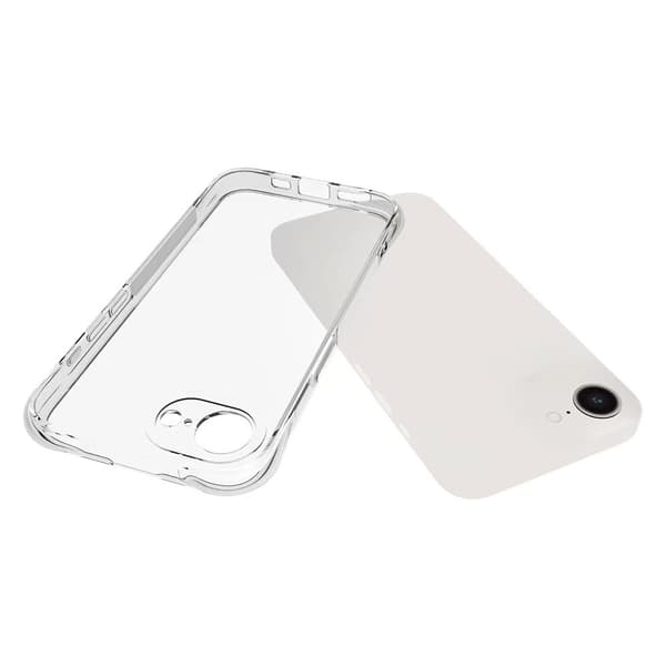 WANLONFENG mobilskal med skärmskydd till iPhone 17e / 16e Transparent