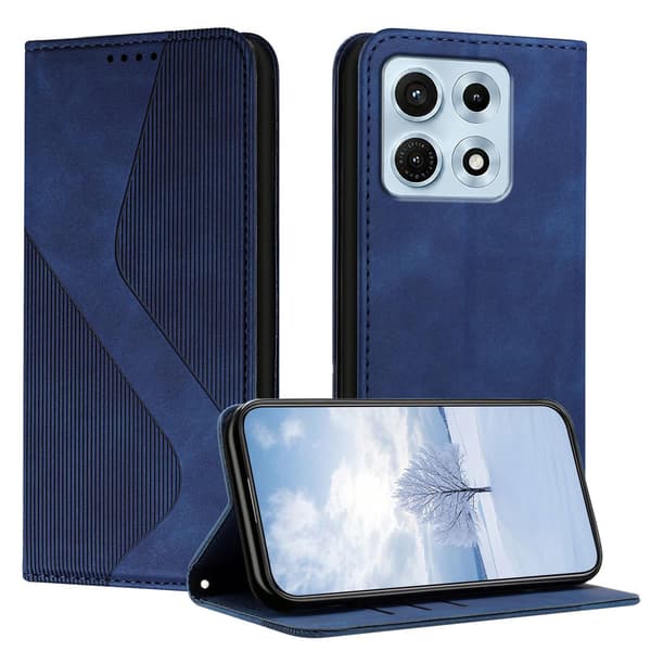 Telefonpungcover med støtteben til Motorola Edge 70 Max 5G Blue