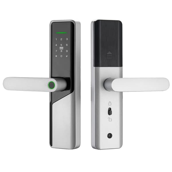 A1 Tuya WiFi Fingeravtrykk Smart dørlås Dynamisk passord NFC elektronisk lås Silver