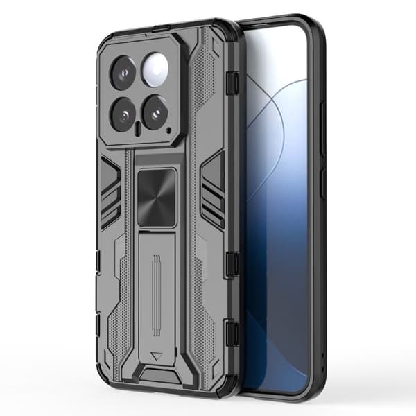 Til Xiaomi 14 Cover Case Shell Back med stativ Transparent