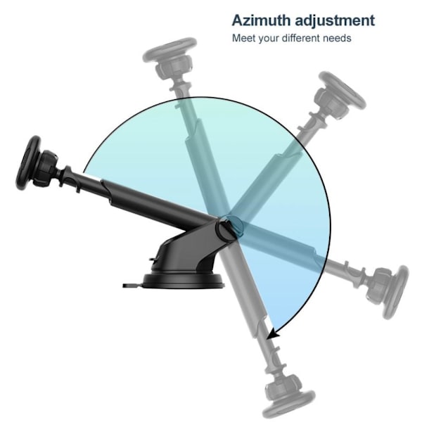 IMAK Teleskops Magnetisk Sugkopp mobillhållare Svart