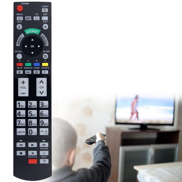 Fjernkontrollerstatning for N2QAYB000777 For Panasonic TV Black