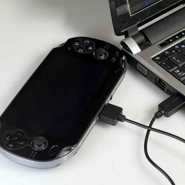 Sony PS Vita 1000 PSV1000 Data Sync Laddare Kabel Speltillbehör Svart