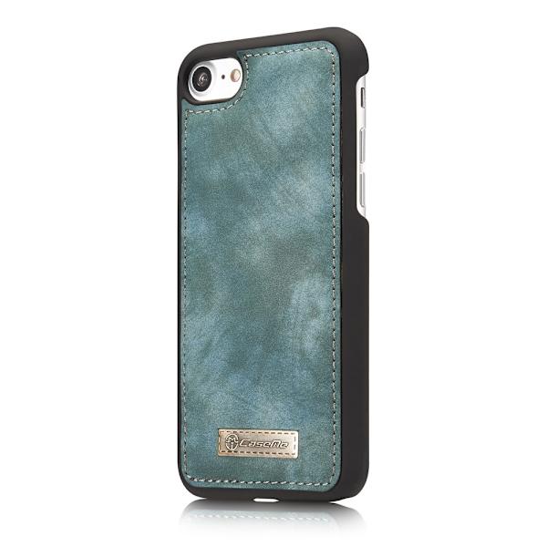 CASEME iPhone 7 Plus / 8 Plus Retro Split läder plånbokssuojakuori Blue