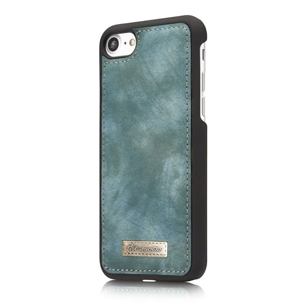 CASEME Till iPhone 7 Plus / 8 Plus Retro Split läder plånboksfodral Blå