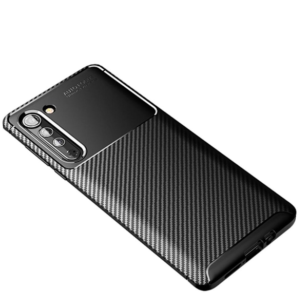 Motorola Edge Karbonfiber Cover - Sort Black