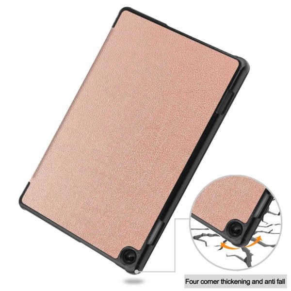 Til Lenovo Tab M10 (Gen 3) Trifold Stand Cover - Rose Gold Pink gold