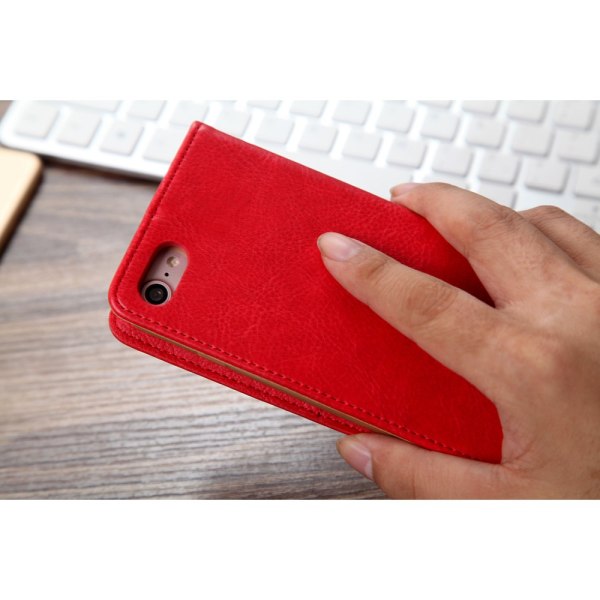 CMAI2 Litchi Wallet Cover til iPhone 7 / 8 / SE (2020) - Rød Red