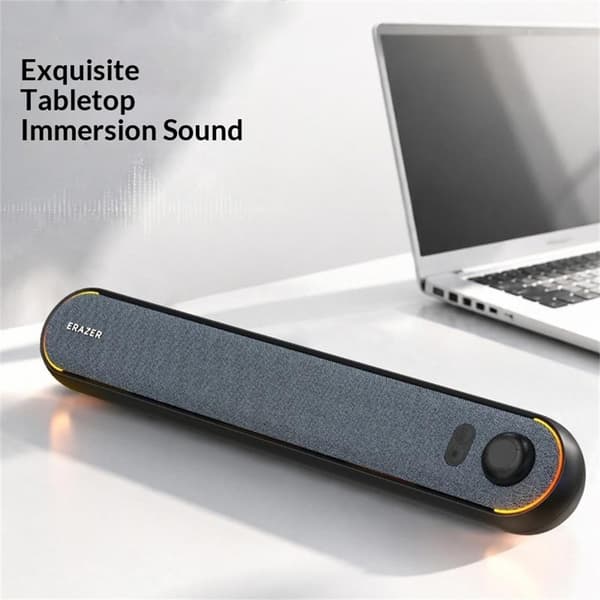 ERAZER-pelisoundbar – RGB-valaistus, Bluetooth 5.3, USB-virtalähde Black
