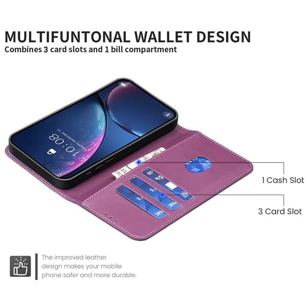 BINFEN COLOR Telefonlommebokdeksel til iPhone 18 Pro / 17 Pro Purple