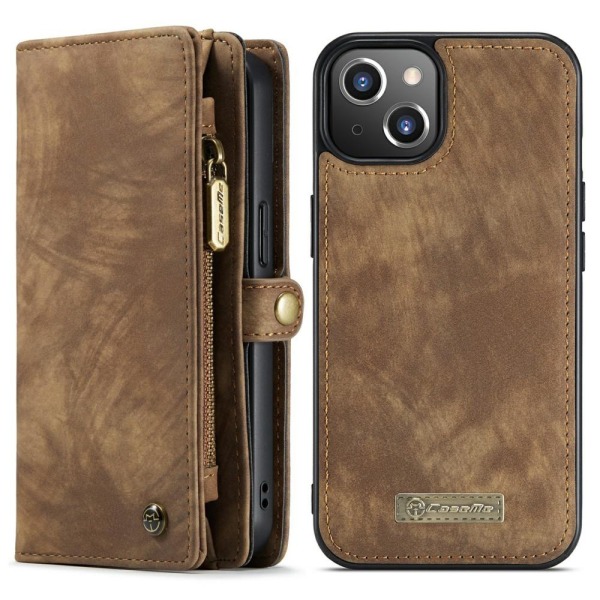 CASEME iPhone 13 Mini Retro plånboksfodral - Brun Brun
