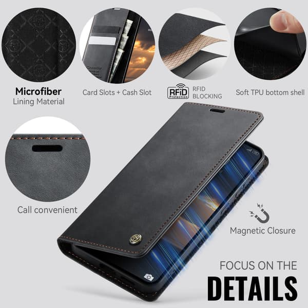 CASEME Xiaomi 17T Lompakkokotelo Black