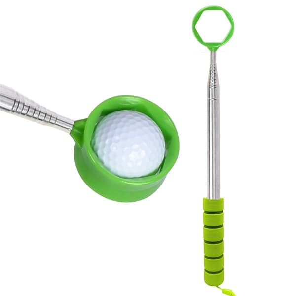 Golf Golfball Golfballgriper Rustfritt stål 2,7 m Teleskopisk plukker Silver