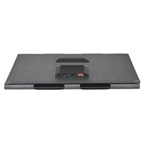 40W solcelleoplader USB-C USB DC-porte IP65 vandtæt monokrystallinsk solpanel Black