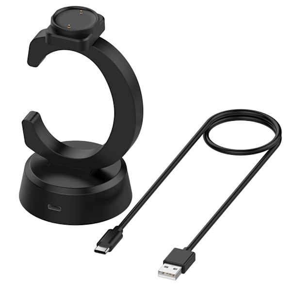 Lade adapter for Huami Amazfit Active 2 Square / Active 2 / Bip 6 Black
