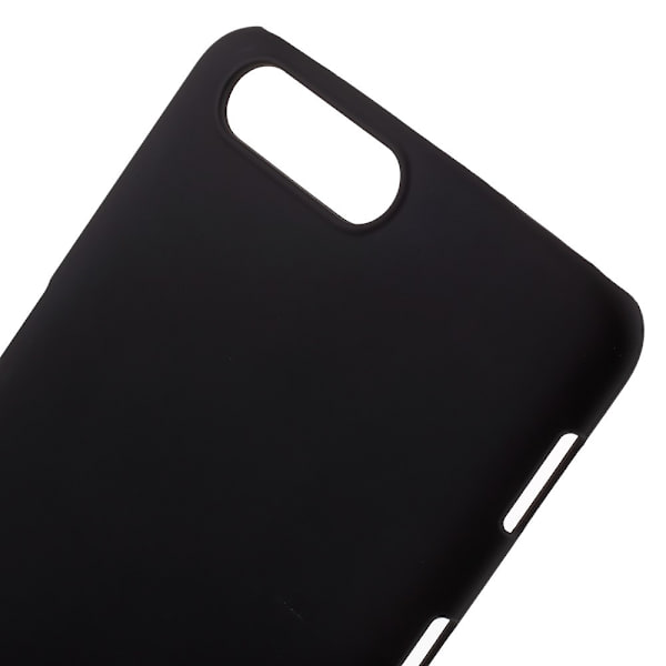 OnePlus 5 Cover Plastskall Gummiert - Sort Black