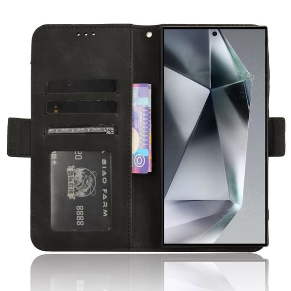 Pengesekk Stativ Telefonveske for Samsung Galaxy S24 Ultra Black