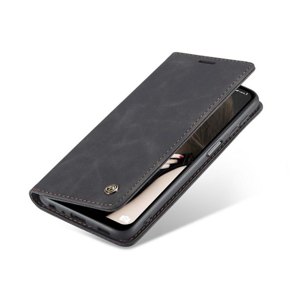 CASEME Retro Pung Taske til Samsung Galaxy A12 - Sort Black