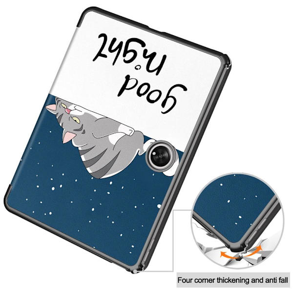 Til OnePlus Pad Trifold Stand Tabletcover - etui - Kat Multicolor