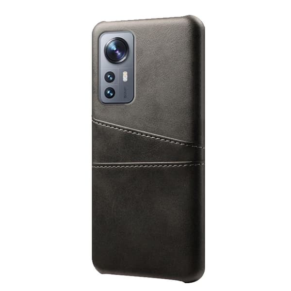 Xiaomi 12 KSQ PU-Lærbelagt Hard Case Black
