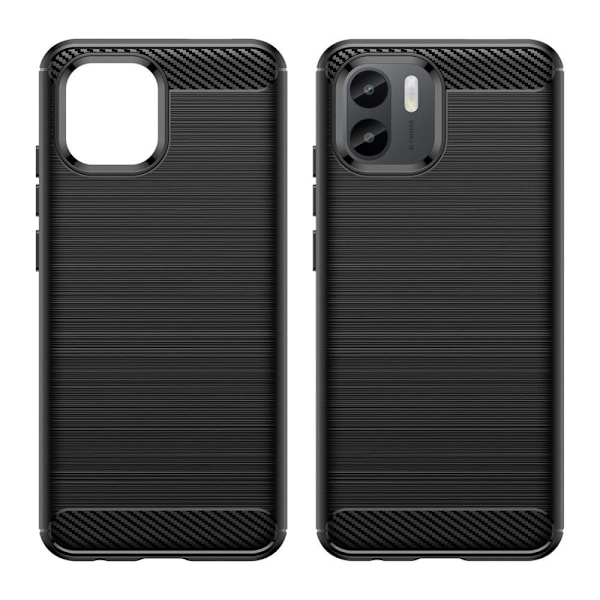 For Xiaomi Redmi A1 4G Carbon Fiber Texture TPU Cover Black