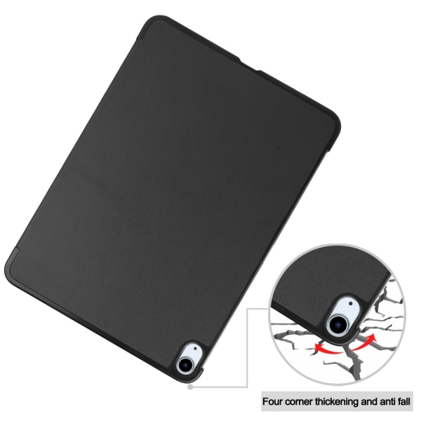 Til iPad Air 13 (2024) Etui Tre-fold Stativ Tablet Cover - Sort Black