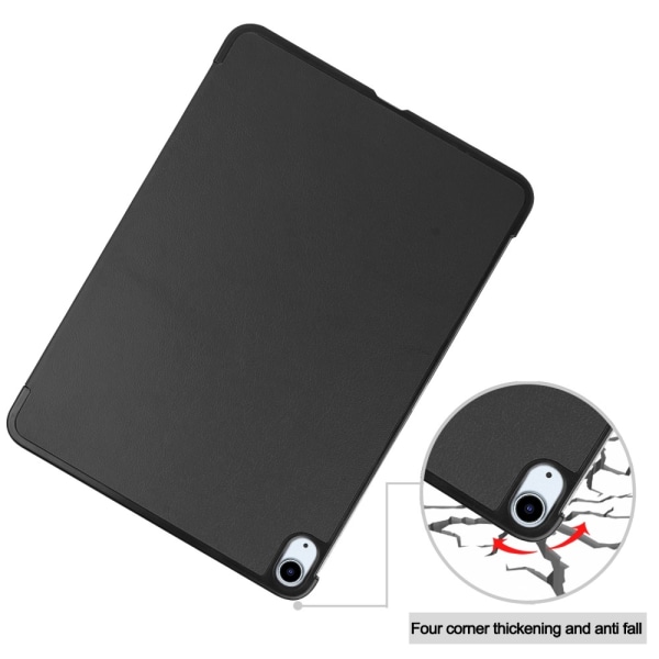 Till iPad Air 13 (2024) Slim fit tri-fold fodral - Svart Svart