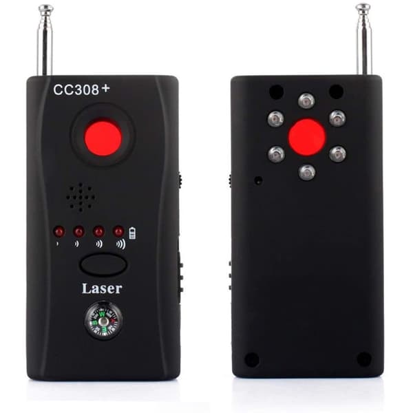Detektor til kamera, RF, GSM, aflytningsudstyr og GPS-tracker – detektor til skjult udstyr Black
